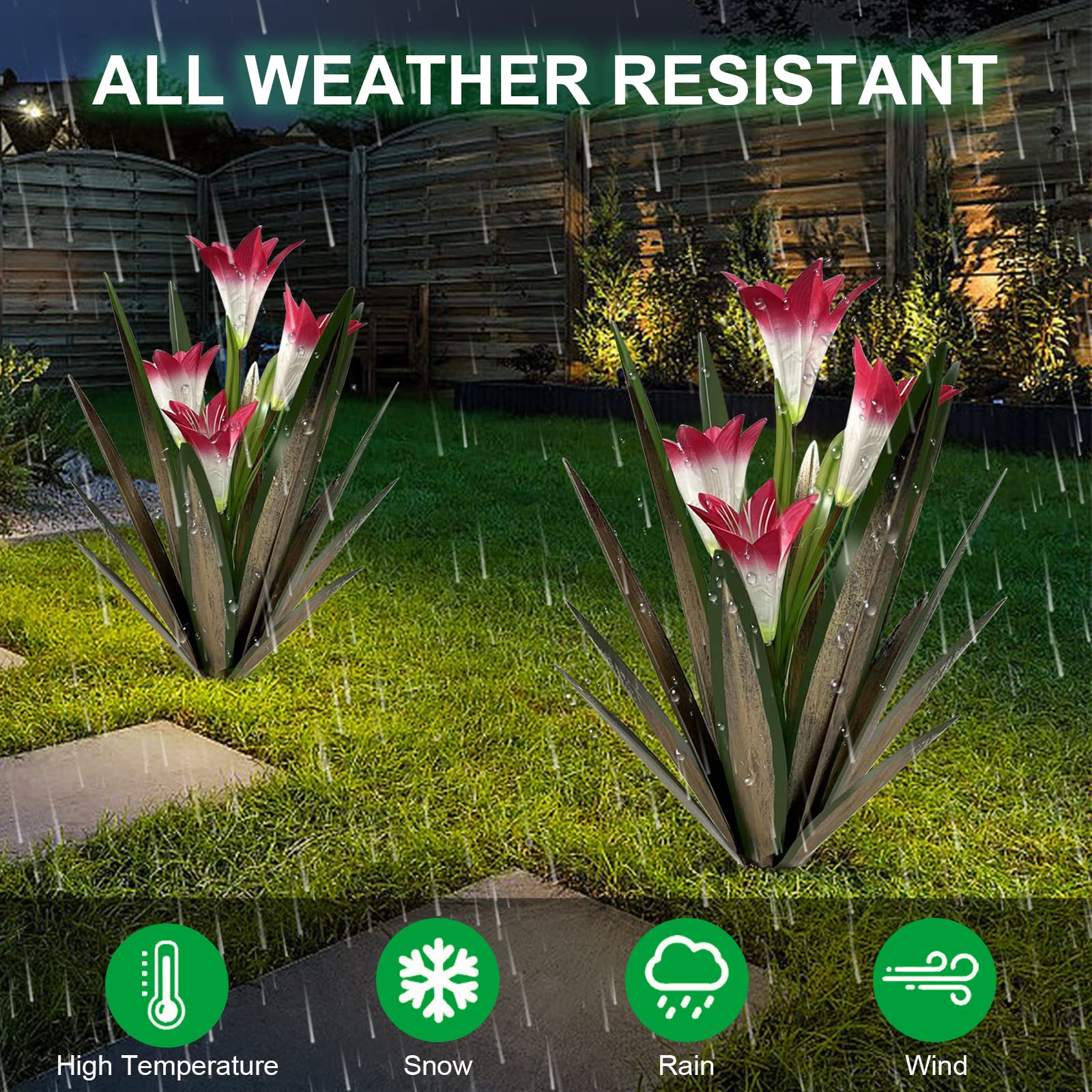 Amazon.com : Homight Metal Agave Plant Outdoor Decoration Lily